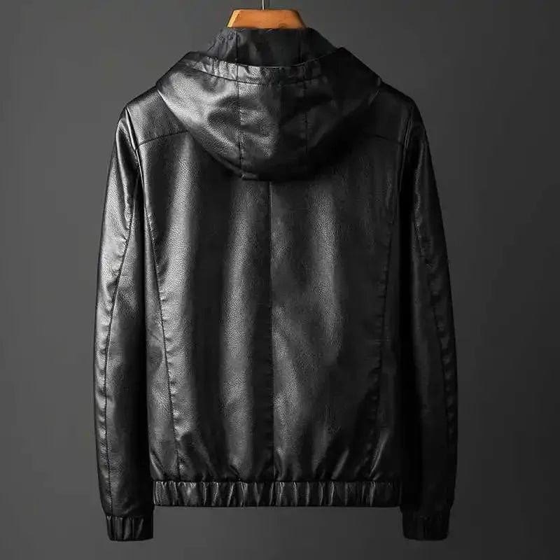 Harrison Hooded Leather Jacket