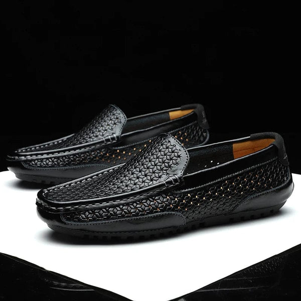 Abruzzi Perforated Leather Slip-Ons