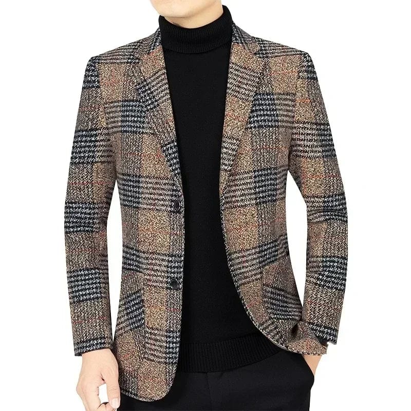 Plaid Luxury Blazer Jacket