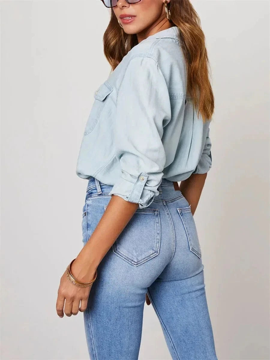 Reya Denim Button-up