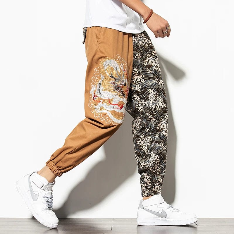 Kaito Dragon Embroidered Joggers