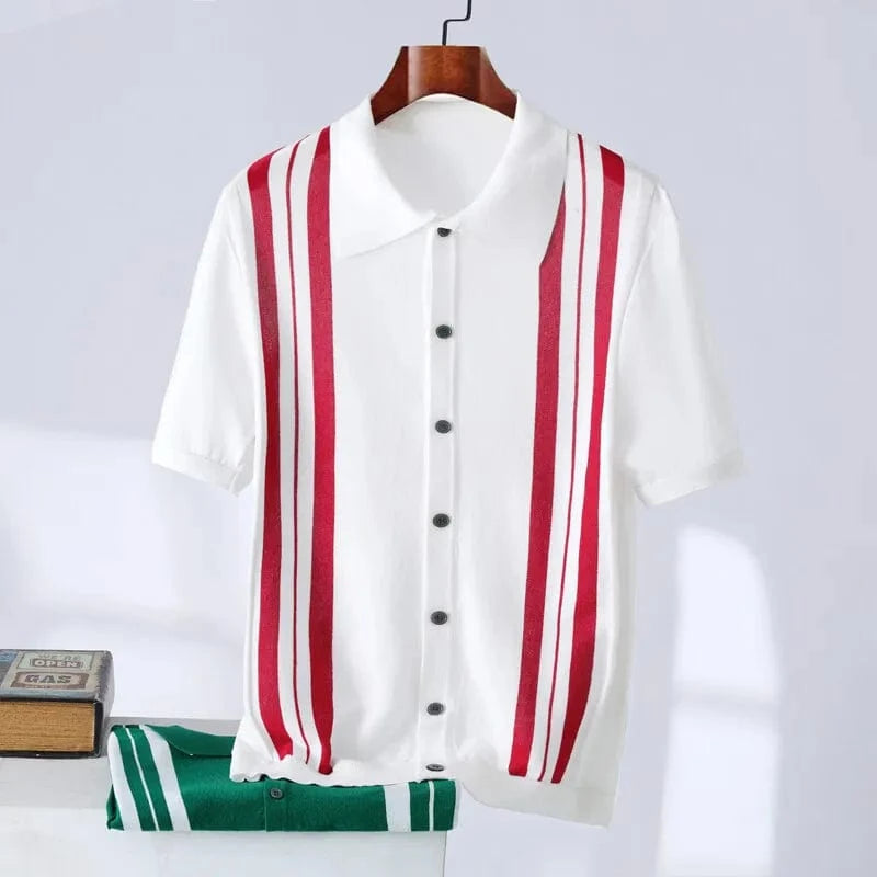 Lauren Haverford - Striped Polo Shirt