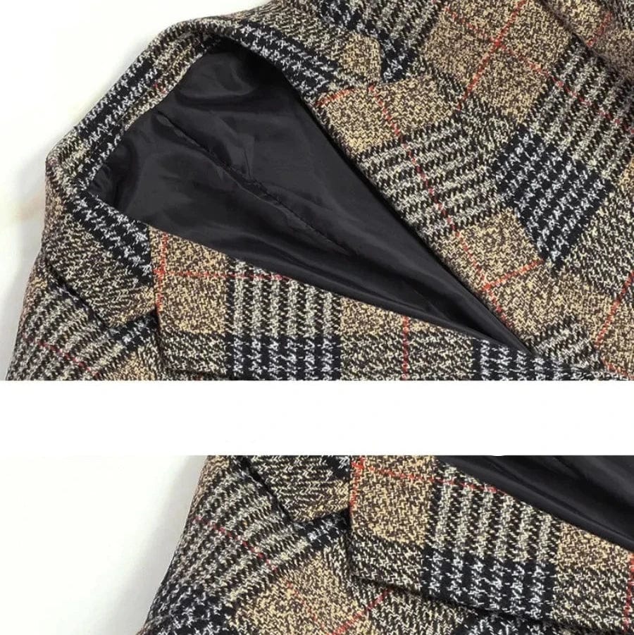 Plaid Luxury Blazer Jacket