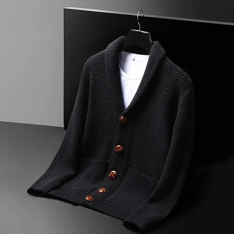 Aurelio Waffle-Knit Cardigan