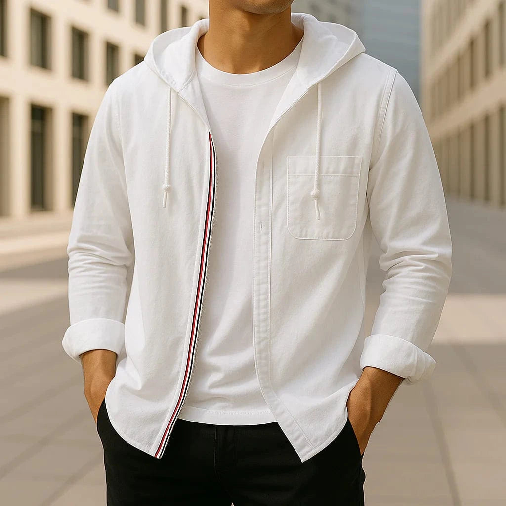 Leandro Linen Hooded Shirt
